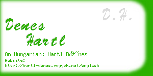 denes hartl business card